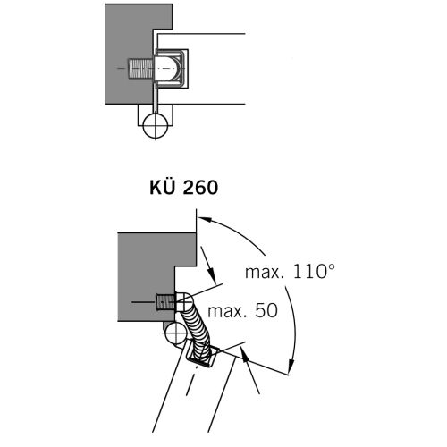 Passage de câble invisible KÜ 260 - DORMA - 15811000 pas cher Secondaire 2 L