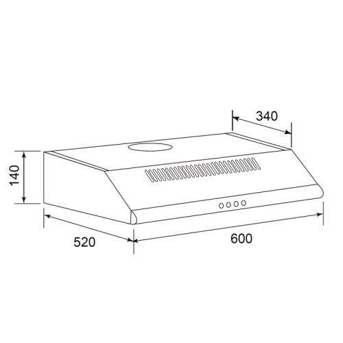 Hotte casquette GLEM blanc avec visière - CUISIBANE - ELGLXHC150A pas cher Secondaire 1 L