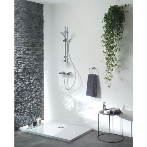 Bonde de douche slim pour receveurs extra-plats D 90 mm avec membrane et dôme en ABS gris WIRQUIN 30719686 photo du produit Secondaire 5 L