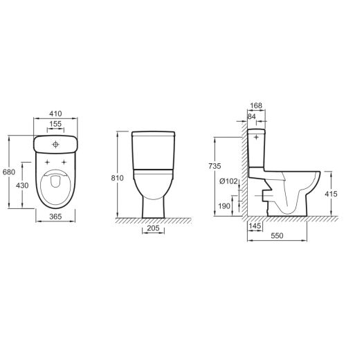 Pack WC au sol sans bride ODÉON UP 3/6l - JACOB DELAFON - E22770-00 pas cher Secondaire 1 L