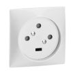Socle &agrave; encastrer 3P+T a vis avec &eacute;clips de protection - LEGRAND - 055425 pas cher