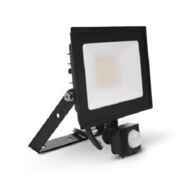 Projecteur LED LUMOS SLIM Miidex Lighting plat 30 W noir avec détecteur photo du produit Principale M