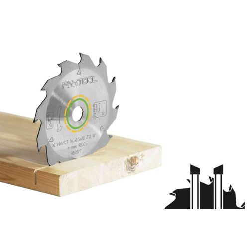 Lame de scie circulaire WOOD STANDARD HW 160x1,8x20 W18 - FESTOOL - 500458 pas cher Principale L