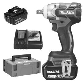 Boulonneuse à chocs LXT 18V Makita DTW285RTJ + 2 batteries 5 Ah + chargeur rapide + coffret MAKPAC pas cher Principale M