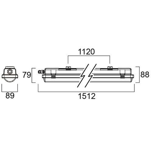 Réglettes étanche RESISTO IP66 840 QC 7600Lm - SYLVANIA - 0010250 pas cher Secondaire 1 L