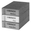 Kit 3 éponges pavé 3 grains - BOSCH - EXPERT 2608901175 pas cher