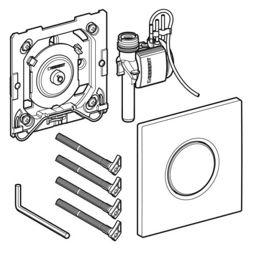 Commande de déclenchement pneumatique HYTOUCH SIGMA01 chromé GEBERIT 116.011.21.5 photo du produit Secondaire 1 L