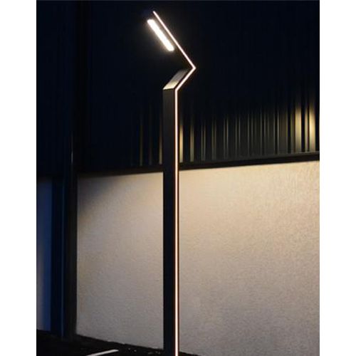 Lampadaire LED ZIGZAG 50W 3m éclairage public voie piéton gris anthracite MIIDEX LIGHTING 910011111 photo du produit Secondaire 2 L