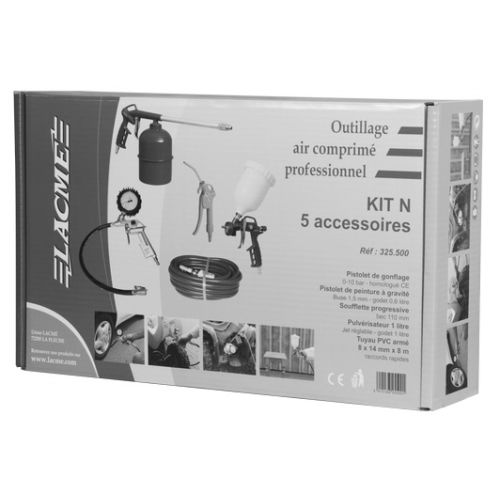 Kit de 5 accessoires pneumatiques - LACME - 325500 pas cher Secondaire 2 L