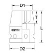 Douille à chocs 1/2'' 6 pans extra-courte uniquement pour utilisation à chocs 15x28 mm KS TOOLS 515.0062 photo du produit Secondaire 1 S