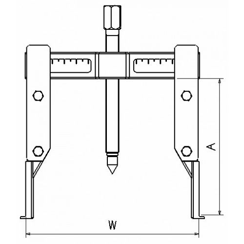 Extracteurs 2 griffes à pieds fins - SAM OUTILLAGE - EX-320-1 pas cher Secondaire 2 L