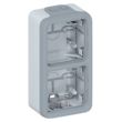 Boîtier étanche à embouts PLEXO composable IP55 gris 1 poste LEGRAND 069651 photo du produit Secondaire 1 S