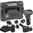 Perceuse-visseuse 12V GSR 12V-35 FC + 2 batteries GBA 3Ah + chargeur + coffret L-BOXX - BOSCH - 06019H3008 pas cher