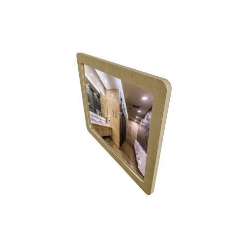 Miroir sanitaire plat 490x710mm kaki - SOCOMIX - MP 75-LUX KAKI pas cher Secondaire 4 L