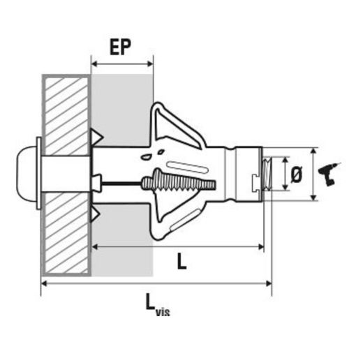 Cheville à expansion M5X50 sans vis boîte de 100 - SCELL-IT - 6S-SV pas cher Secondaire 1 L