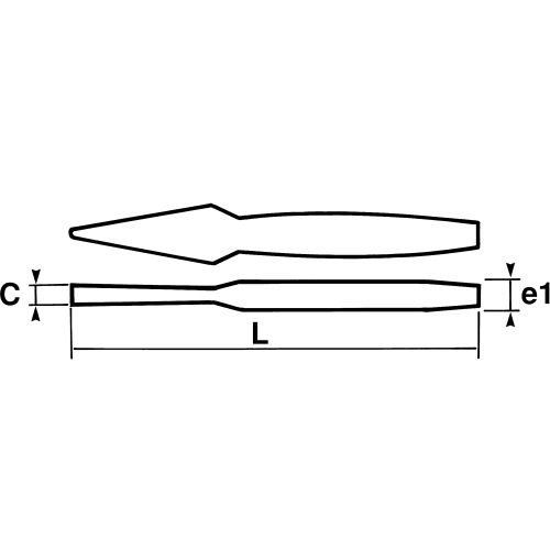 Bédane réaffûtable à profil constant 200mm avec clip FME - SAM OUTILLAGE - 4-200-A-FME pas cher Secondaire 1 L