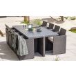 Ensemble repas encastrable 8 places plateau aluminium noir - DCB GARDEN - PVC-8-ALU-N pas cher Secondaire 1 S