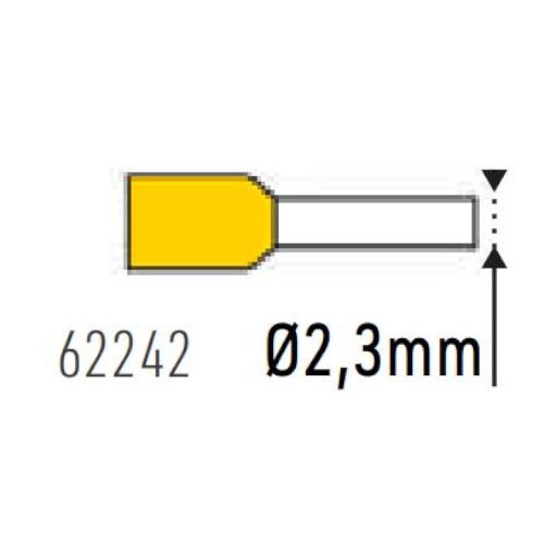 Lot de 10 cosses embouts male isolant section 1,5 mm² ELECTRALINE 62240 photo du produit Secondaire 1 L