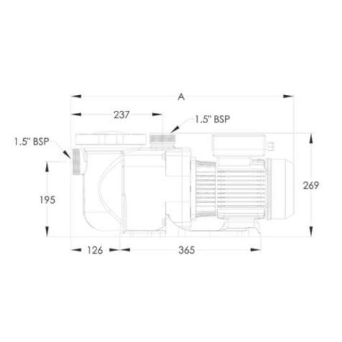 Pompe standard 2cv monophasé SUPERFLO - PENTAIR - PAC-100-0304 pas cher Secondaire 1 L