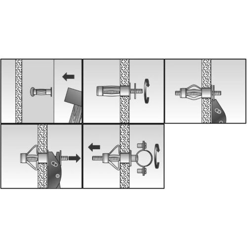 Chevilles métallique corps creux HM-PV 6X52mm boîte de 50 - FISCHER - 26280 pas cher Secondaire 2 L