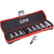 Coffret de 9 douilles tournevis 6 pans 1/2'' Sam outillage - SC-J9BOX photo du produit