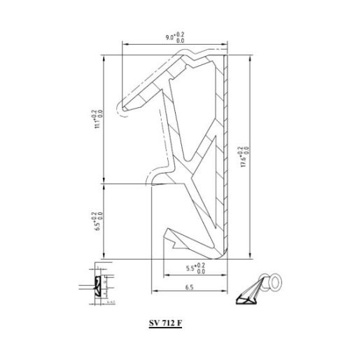 Joints sur ouvrant noir 100m - KISO - SV712F-NR pas cher Secondaire 1 L