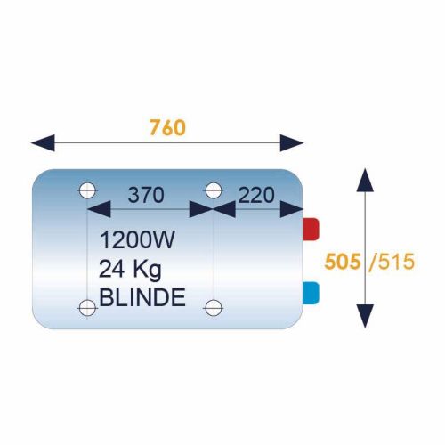 Chauffe-eau électrique INITIO 75L blindé horizontal sortie droite D505 - ARISTON - 3201408 pas cher Secondaire 1 L