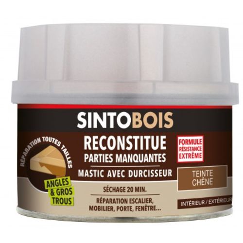 Mastic sans styrène SINTOBOIS chêne 190g + 8g - SINTO - 33700 pas cher Secondaire 1 L