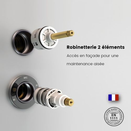 Cabine de douche asymétrique SILVER INTEGRAL 120x90 DROITE BLANC - THALASSOR - SAIB1290D pas cher Secondaire 5 L