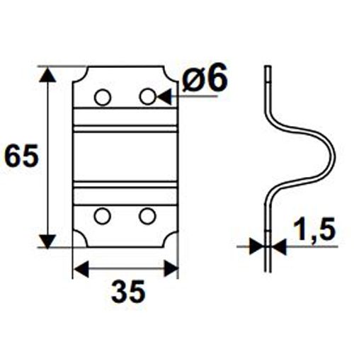 G&acirc;che &agrave; patte verrou 16 mm noir JARDINIER MASSARD J524112 photo du produit Secondaire 1 L