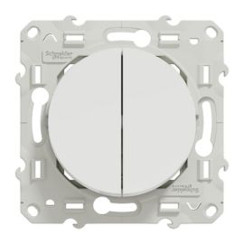 Va-et-vient + poussoir ODACE Schneider blanc 10 A - S520285 photo du produit Principale M