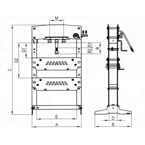 Presse hydraulique 50T avec pédale - SAM OUTILLAGE - HP-50-AN pas cher Secondaire 1 L