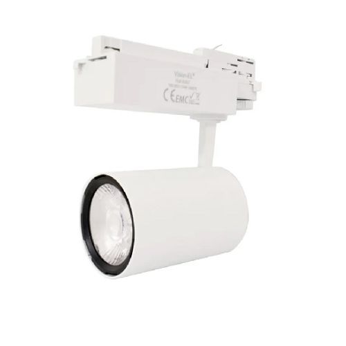 Spot LED COOL sur rail blanc 35 W + adaptateur rail 03 allumages 4000 K MIIDEX LIGHTING 8357 photo du produit