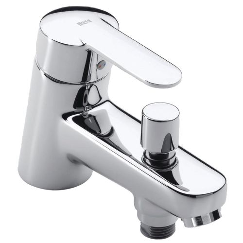 Robinet baignoire avec douchette en finition chrome ou nickel brossé, Gaiainterni