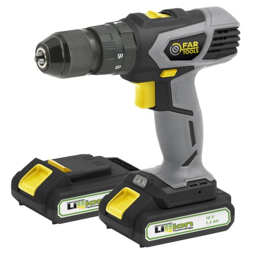 Perceuse-visseuse à percussion 18 V CDL 18F + 2 batteries 1,5 Ah Li-ion + chargeur + coffret FARTOOLS 215518 photo du produit Secondaire 2 L