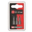 Jeu de 3 embouts High Perf&rsquo; s&eacute;rie 1 pour vis &agrave; fente - FACOM - ES135.5T.J3 pas cher