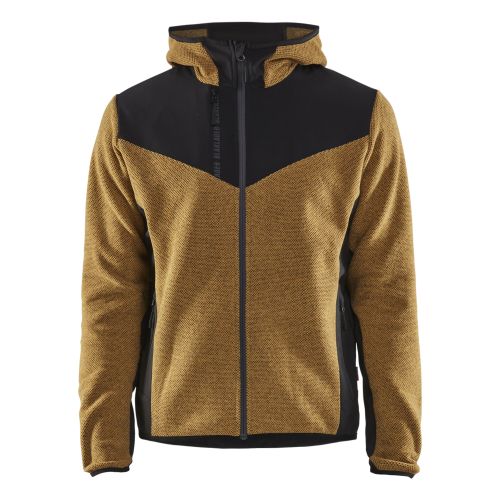 Veste tricotée avec Softshell miel/noir TXS - BLÅKLÄDER - 594025363799XS pas cher
