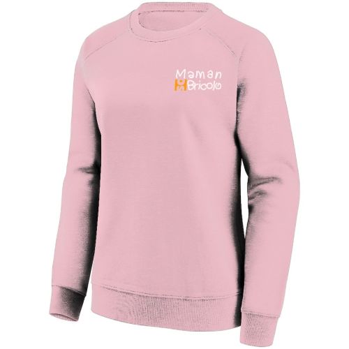 Sweat col rond Maman Sobricolo rose TS - SWJH030BPS pas cher Secondaire 1 L