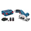 Scie circulaire 12V GKS 12V-26 + 2 batteries 2 Ah + chargeur en coffret L-BOXX BOSCH 06016A100D photo du produit Secondaire 4 S