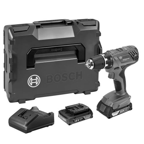 Perceuse visseuse 18 V GSR 18V-21 + 2 batteries 2Ah + chargeur + coffret L-CASE - BOSCH - 06019H100A pas cher