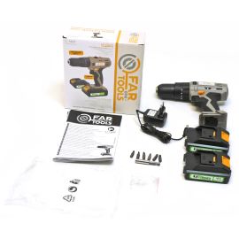 Perceuse-visseuse à percussion 18V Fartools One LI 180PB + 2 batteries 1,3 Ah Li-ion + chargeur - 215118 photo du produit Principale M