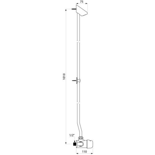 Ensemble de douche temporisé avec mitigeur monocommande TEMPOMIX M1/2 - DELABIE - 790006 pas cher Secondaire 1 L