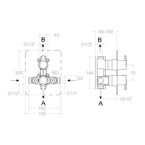 Mitigeur de douche thermostatique 2 voies DRAKO 338712S - RAMON SOLER - 33D302543 pas cher Secondaire 1 L