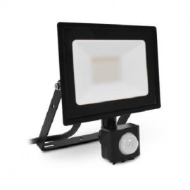 Projecteur LED LUMOS SLIM Miidex Lighting plat 20 W noir avec détecteur photo du produit Principale M