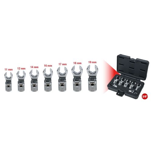 Coffre de 7 clés à tuyauter à tête pivotante KS TOOLS 911.1710 photo du produit Secondaire 2 L