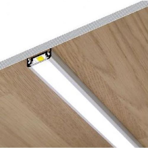 Profilé plat pour bandeaux LED aluminium anodisé 1 m MIIDEX LIGHTING 9830 photo du produit Secondaire 2 L