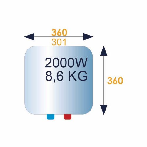 chauffe eau 15l sous evier andris blinde monophase ariston 3100324