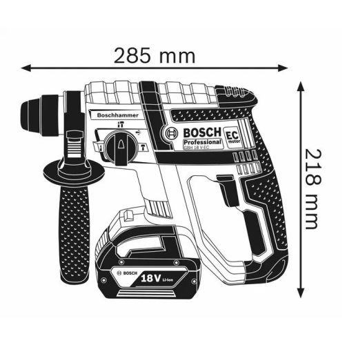 Perforateur SDS Plus sans-fil GBH 18V-EC + 2 batteries Procore 8Ah + chargeur + coffret L-Boxx - BOSCH - 061190400H pas cher Secondaire 4 L