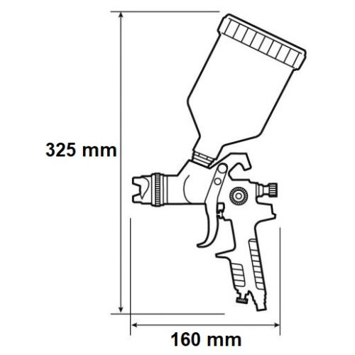 Pistolet de peinture par gravité alu anodisé bleu pneumatique 0,6 l PREVOST CAR GO 41 photo du produit Secondaire 1 L