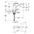 Mitigeur évier START bec bas chromé - GROHE - 31138002 pas cher Secondaire 4 S